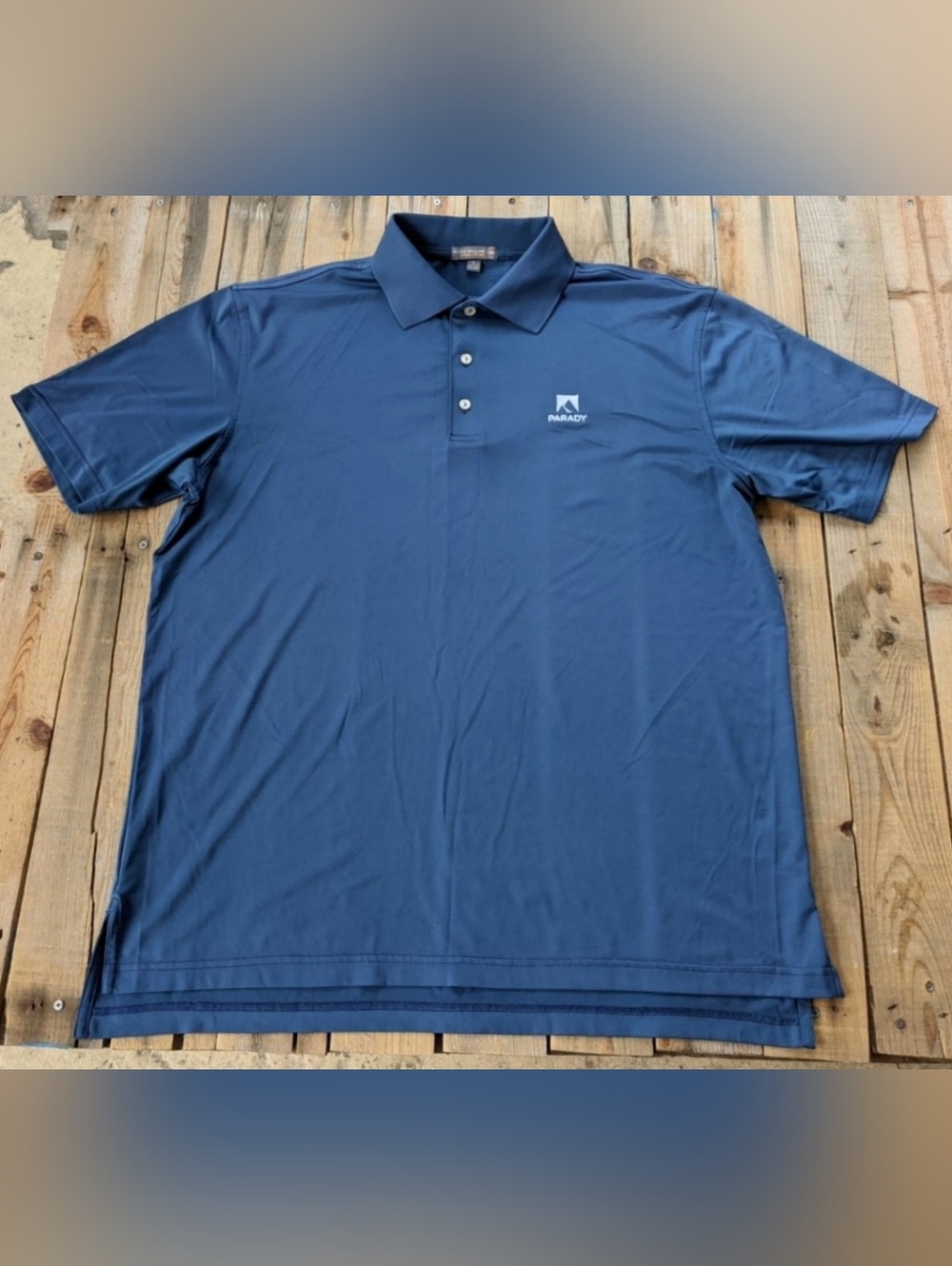 2000's "Parady Financial Group" Peter Millar summer comfort collar shirt
